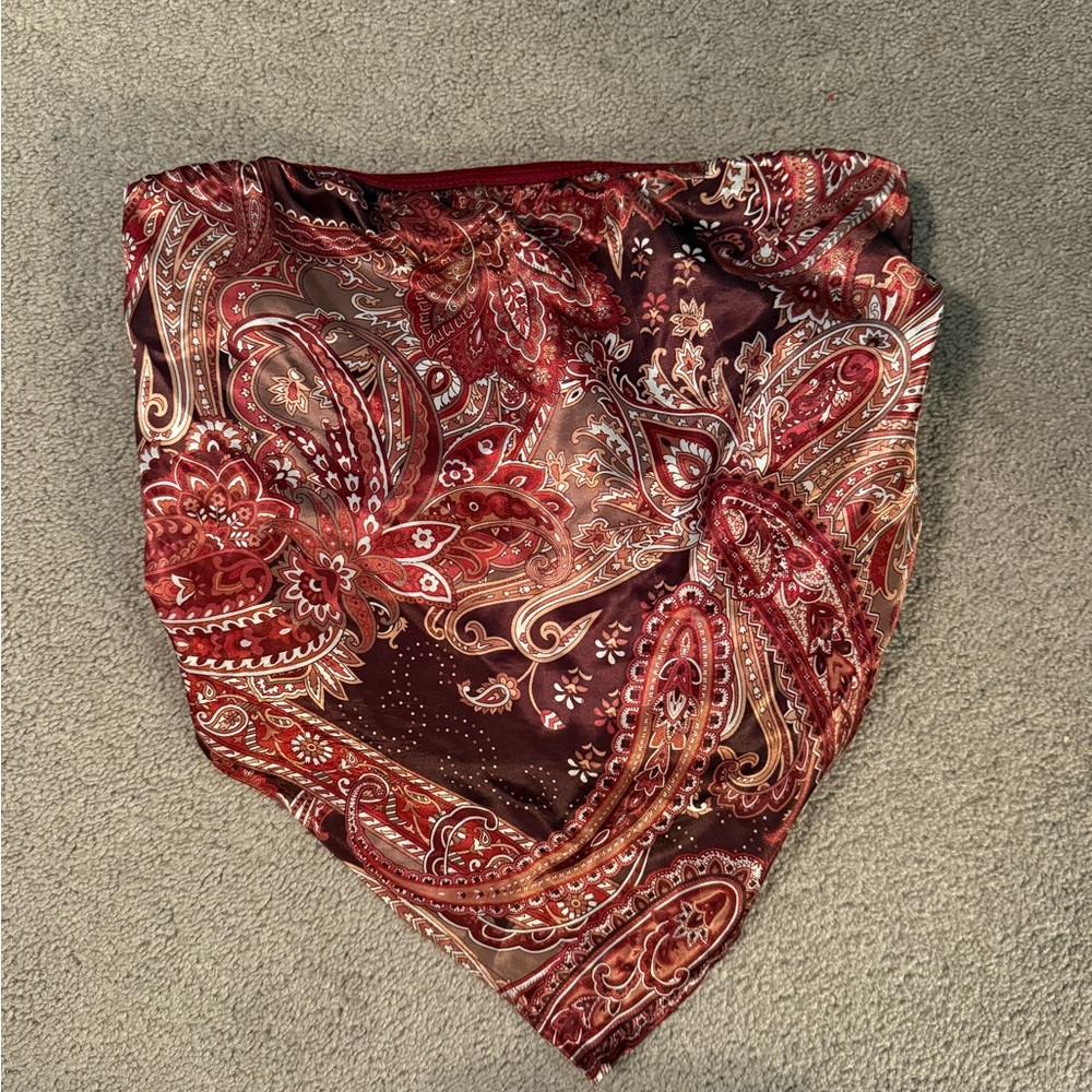 Windsor Red and Brown Paisley Scarf